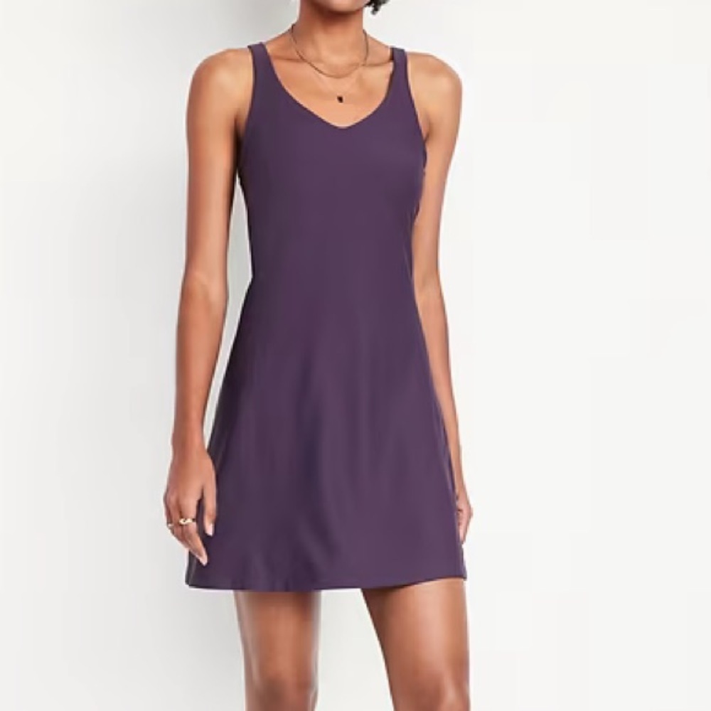 NWT! Old Navy Power Soft Go Dry Athletic Dress w/ Pocket & Shelf Bra